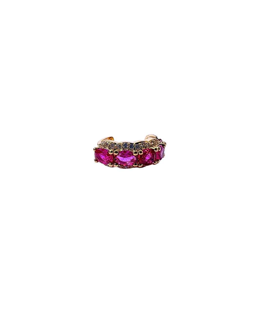Piercing falso oval Safira rosa