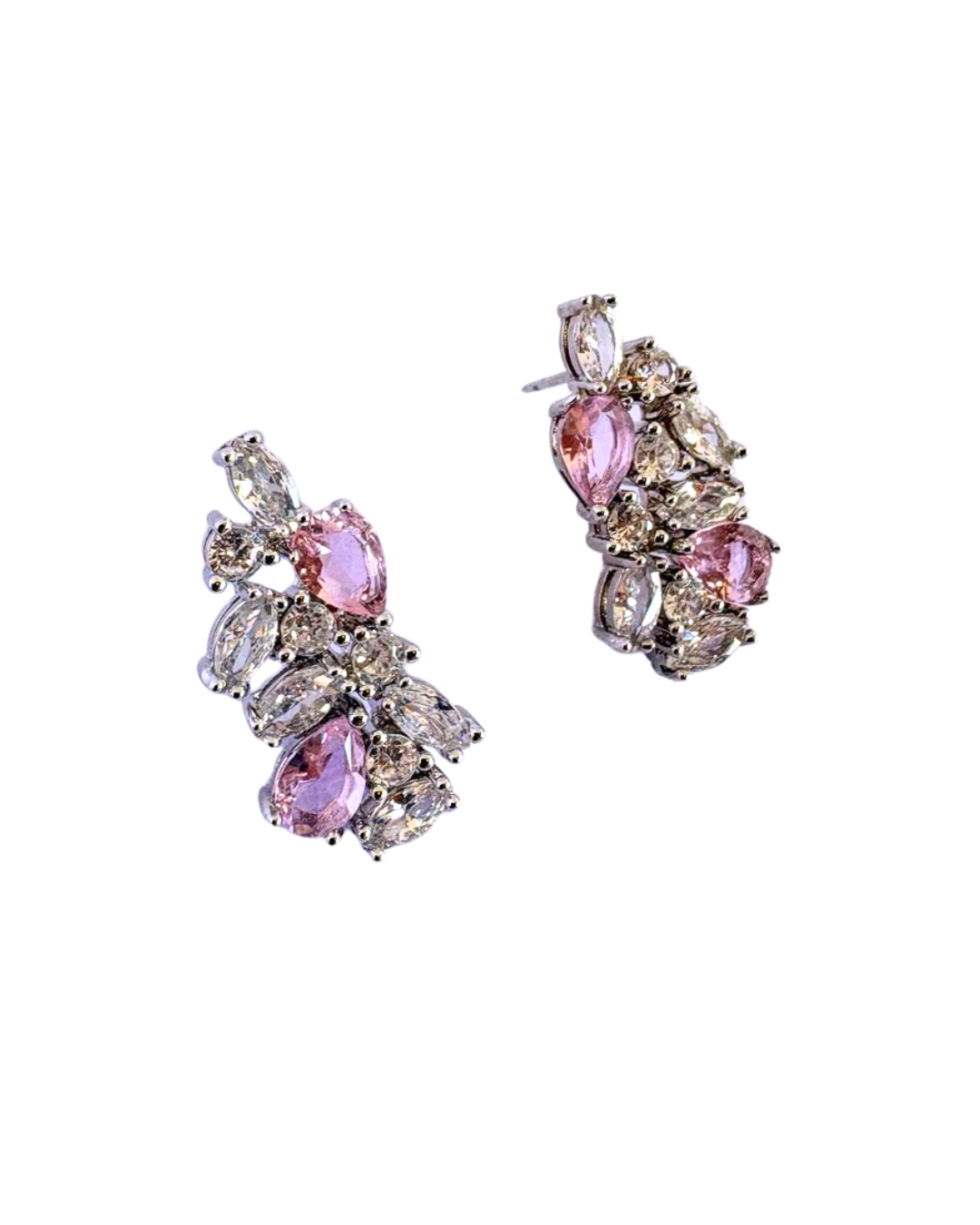 Ear cuff mix gotas ródio branco