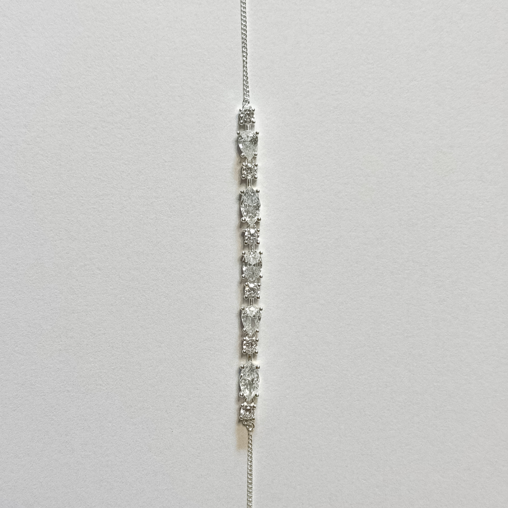 Pulseira Formas com Zircônia em Prata 925