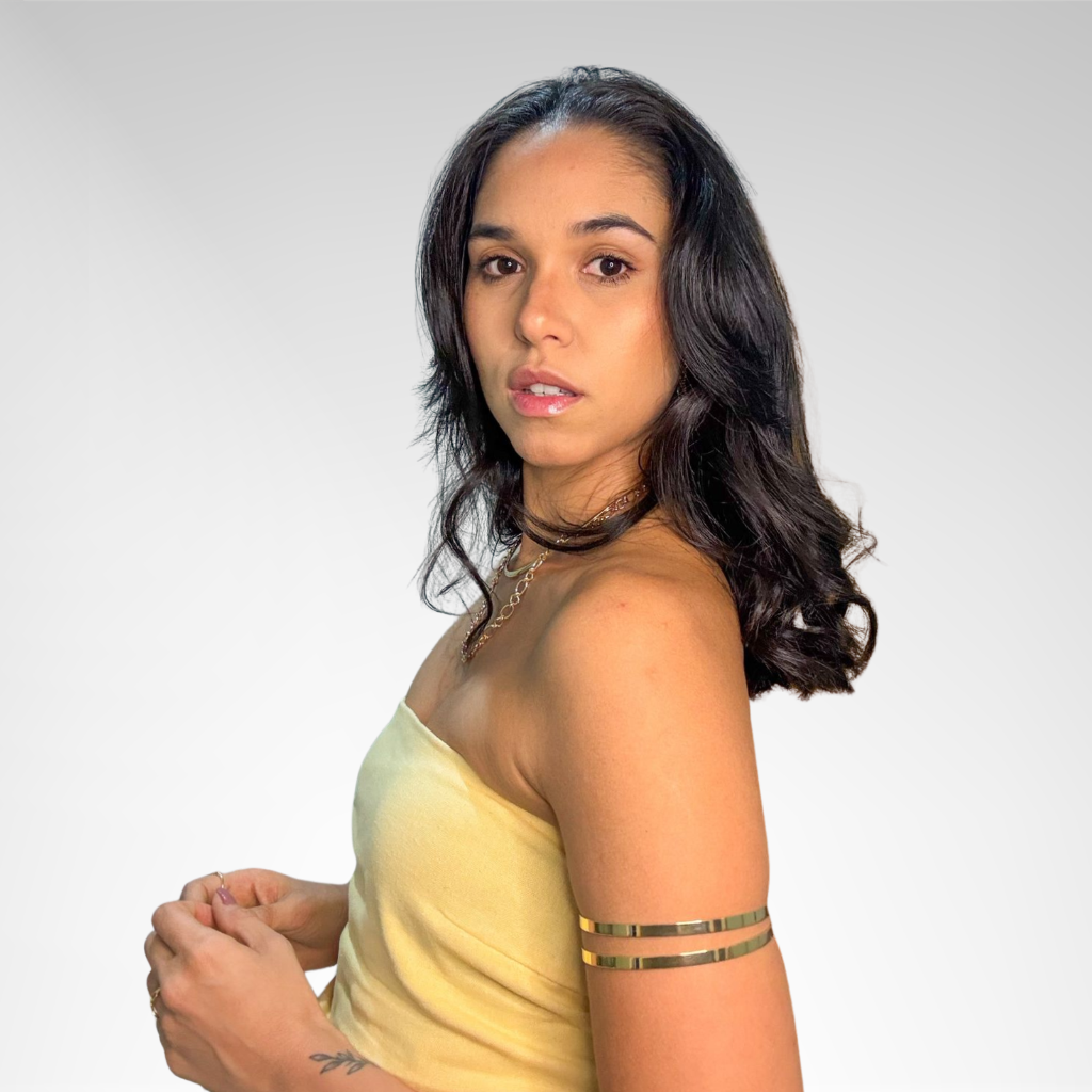 Bracelete ante braço semi joia ouro 18k