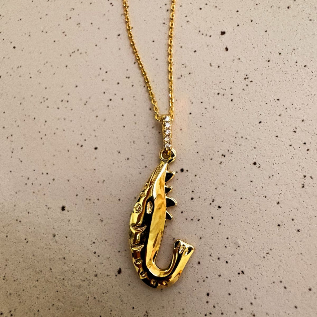 Colar Camarão semi joia