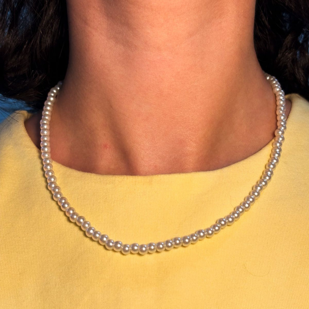 Colar semi joia pérolas